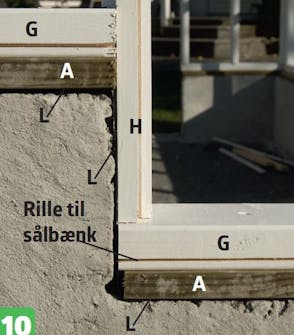 Stolper og sprosser i orangeri Stolper og sprosser bygges i orangeri